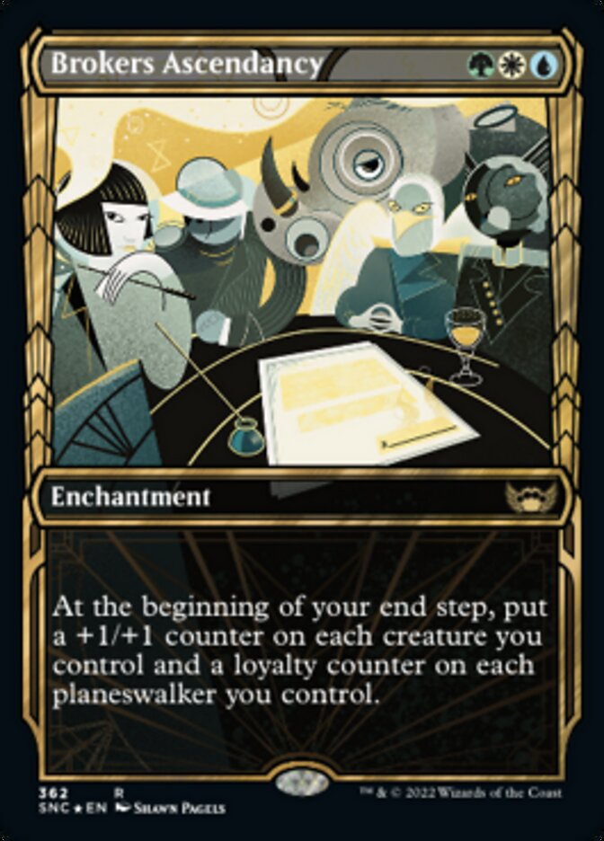 Brokers Ascendancy (Showcase Golden Age Gilded Foil) [Streets of New Capenna] | GnG Games