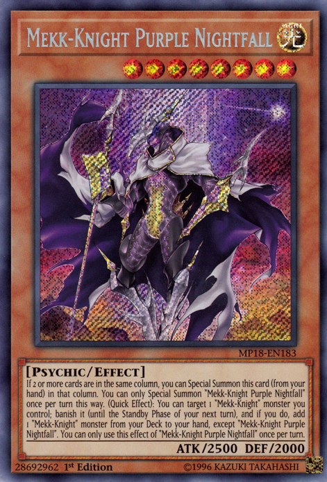 Mekk-Knight Purple Nightfall [MP18-EN183] Secret Rare | GnG Games