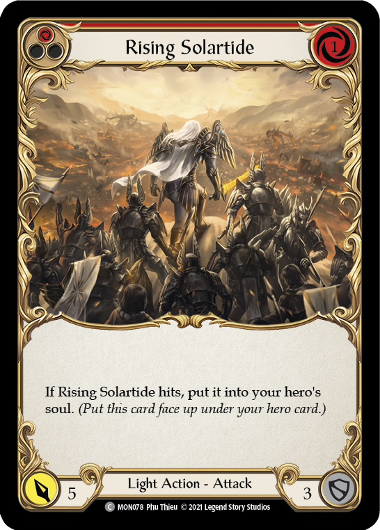 Rising Solartide (Red) (Rainbow Foil) [MON078-RF] 1st Edition Rainbow Foil | GnG Games