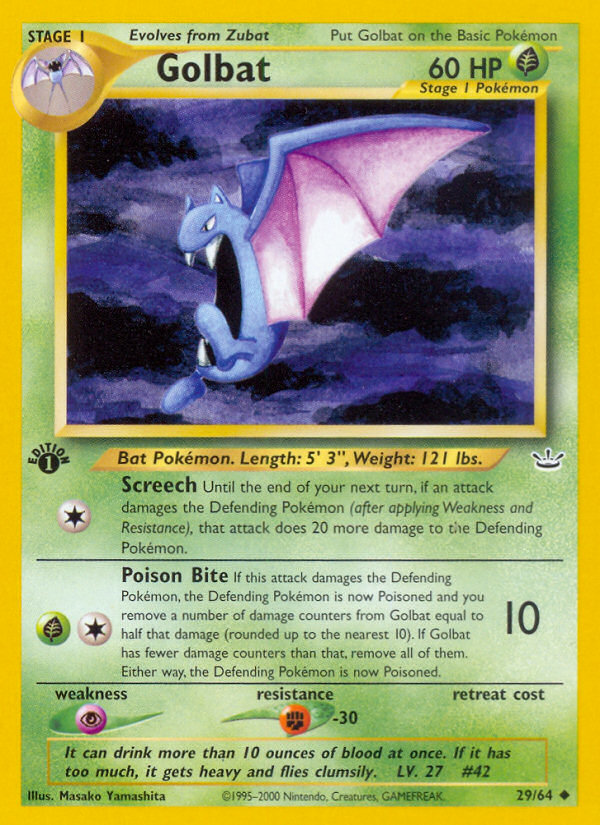 Golbat (29/64) [Neo Revelation 1st Edition] | GnG Games