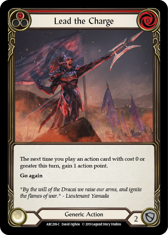 Lead the Charge (Red) [ARC209-C] 1st Edition Rainbow Foil | GnG Games