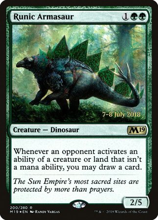 Runic Armasaur [Core Set 2019 Promos] | GnG Games