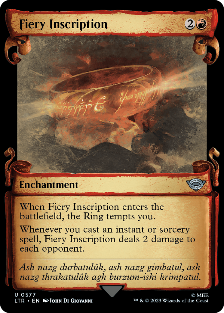 Fiery Inscription [The Lord of the Rings: Tales of Middle-Earth Showcase Scrolls] | GnG Games