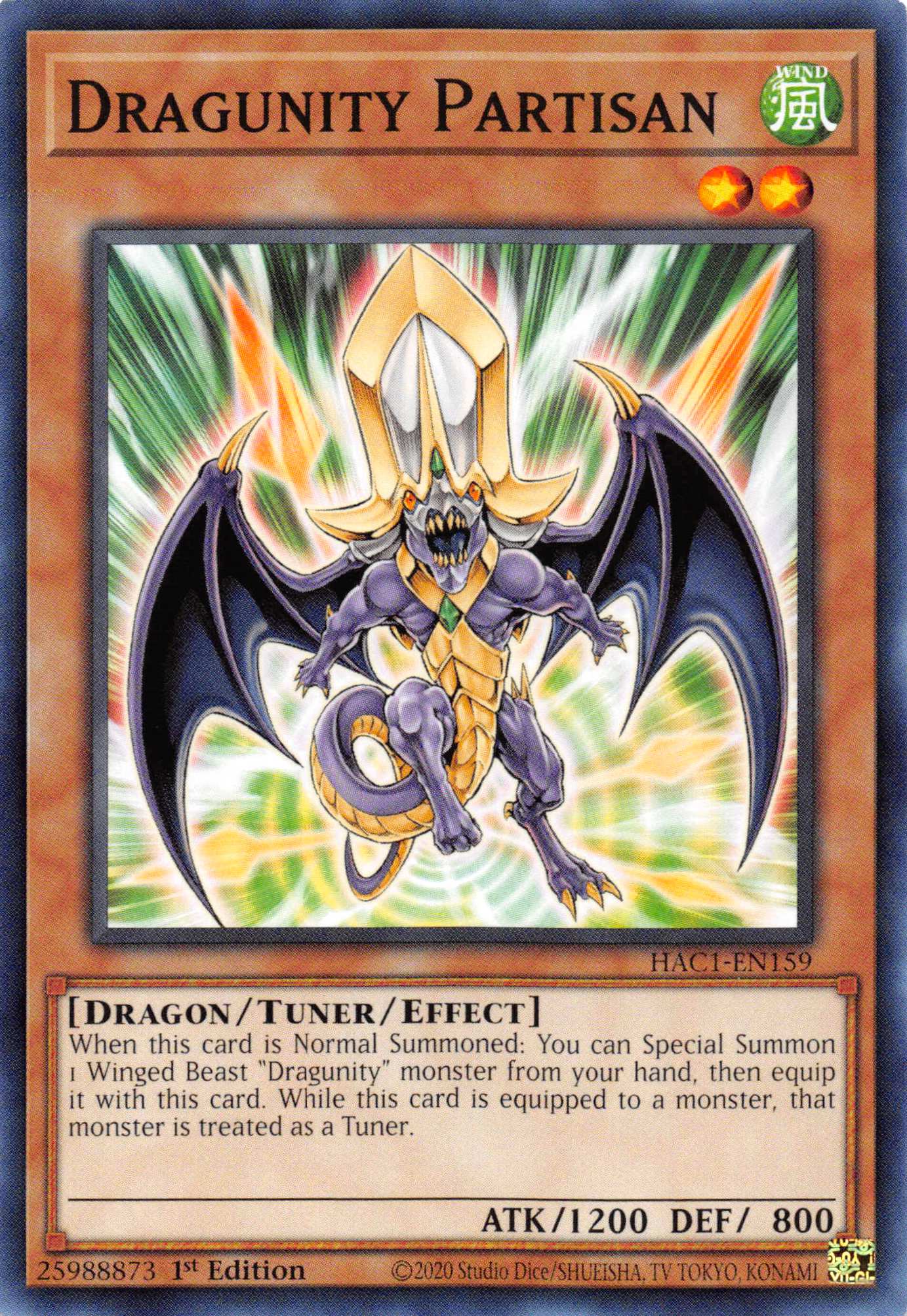 Dragunity Partisan (Duel Terminal) [HAC1-EN159] Parallel Rare | GnG Games