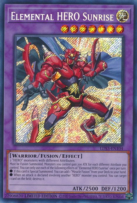 Elemental HERO Sunrise [LDS3-EN104] Secret Rare | GnG Games