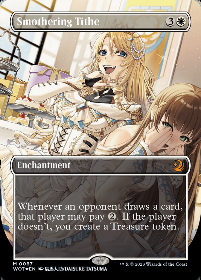 Smothering Tithe (Anime Borderless) (Confetti Foil) [Wilds of Eldraine: Enchanting Tales] | GnG Games
