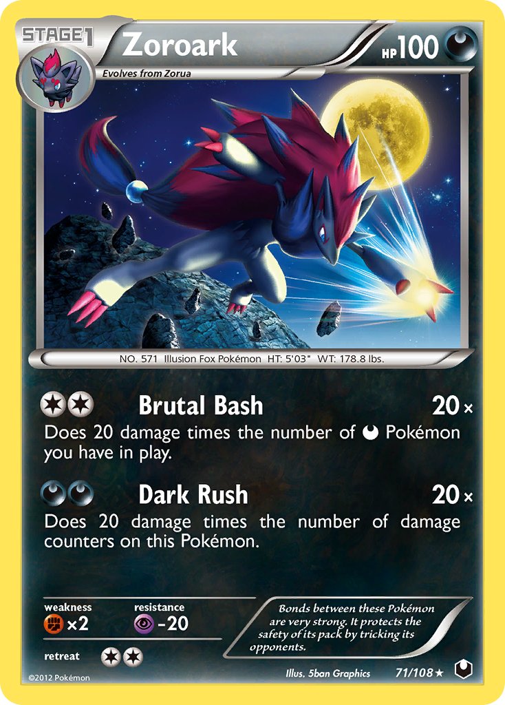 Zoroark (71/108) (Cracked Ice Holo) (Theme Deck Exclusive) [Black & White: Dark Explorers] | GnG Games