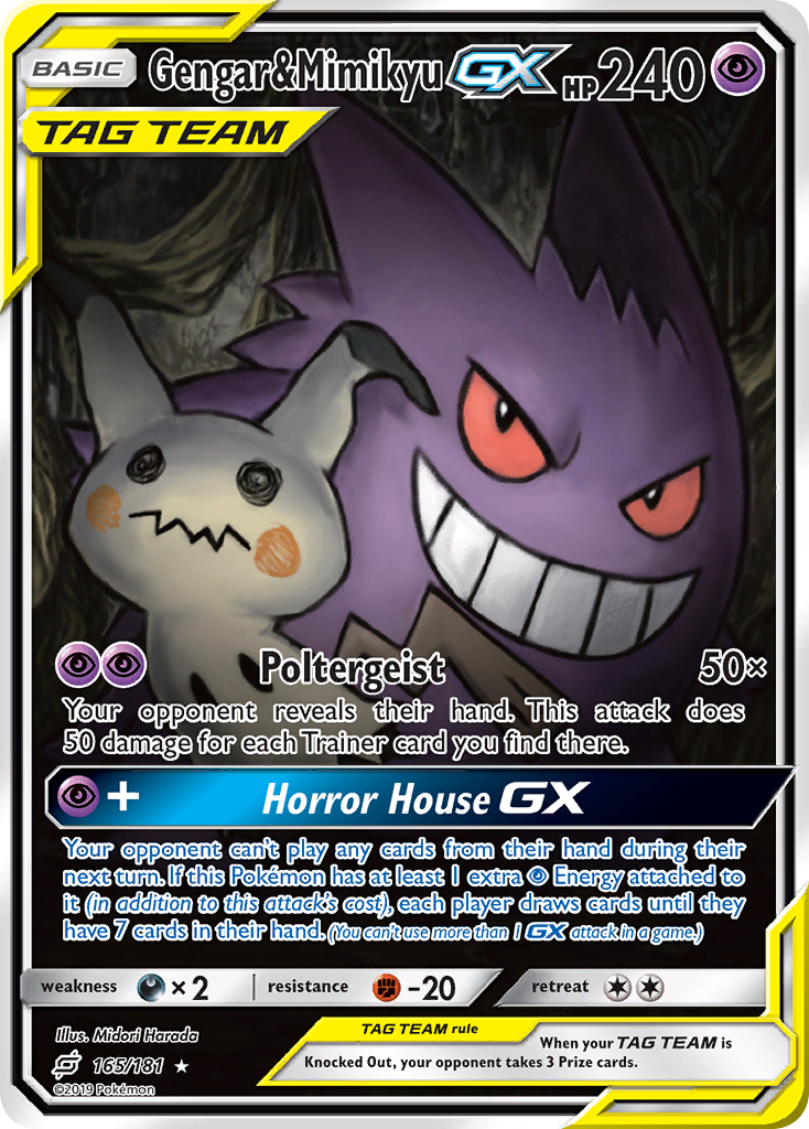 Gengar & Mimikyu GX (165/181) [Sun & Moon: Team Up] | GnG Games