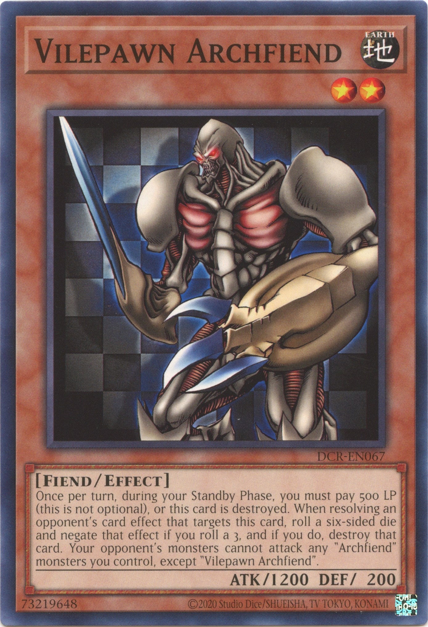 Vilepawn Archfiend (25th Anniversary) [DCR-EN067] Common | GnG Games