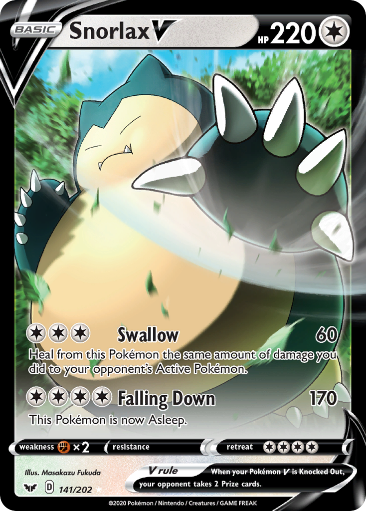 Snorlax V (141/202) [Sword & Shield: Base Set] | GnG Games