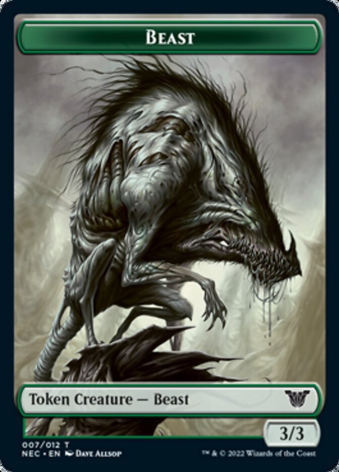 Beast // Treasure Double-sided Token [Kamigawa: Neon Dynasty Commander Tokens] | GnG Games