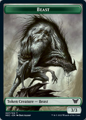 Beast // Treasure Double-sided Token [Kamigawa: Neon Dynasty Commander Tokens] | GnG Games