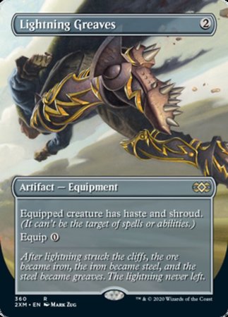 Lightning Greaves (Borderless) [Double Masters] | GnG Games