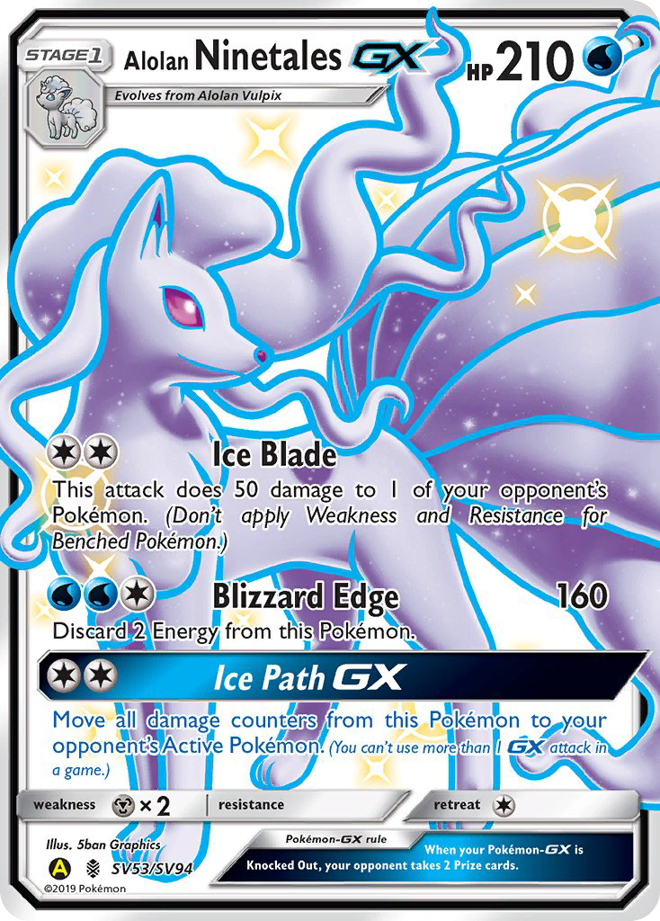 Alolan Ninetales GX (SV53/SV94) [Sun & Moon: Hidden Fates - Shiny Vault] | GnG Games