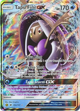 Tapu Fini GX (39/147) (Alternate card) (Jumbo Card) [Sun & Moon: Burning Shadows] | GnG Games