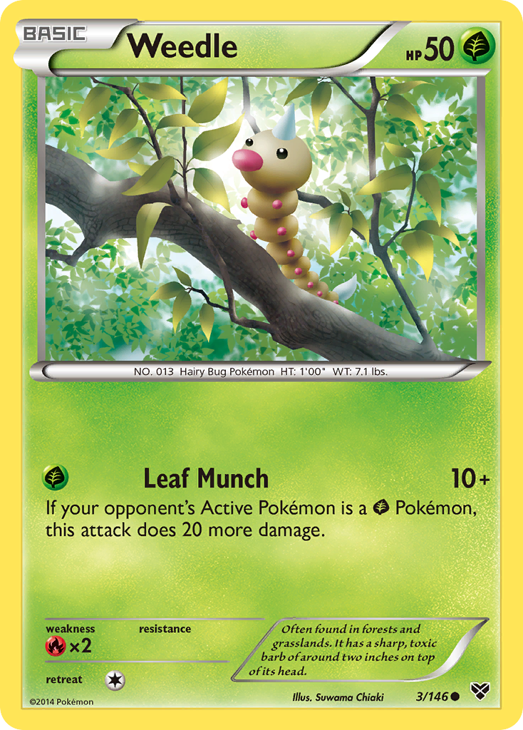 Weedle (3/146) [XY: Base Set] | GnG Games