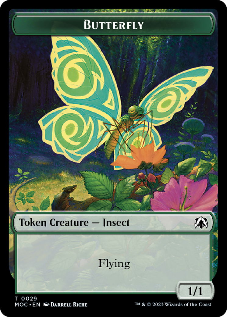 Butterfly // City's Blessing Double-Sided Token [March of the Machine Commander Tokens] | GnG Games