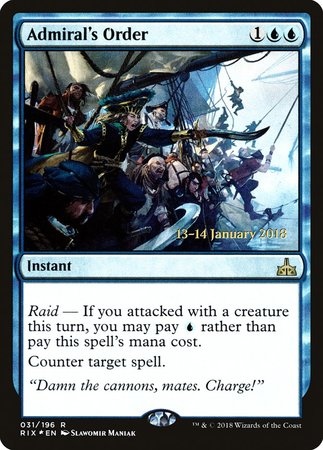 Admiral's Order [Rivals of Ixalan Promos] | GnG Games