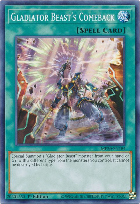 Gladiator Beast's Comeback [MP20-EN184] Common | GnG Games