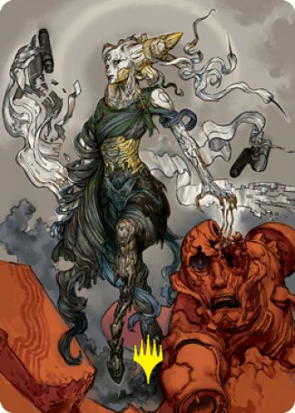 Tamiyo, Compleated Sage Art Card (Gold-Stamped Signature) [Kamigawa: Neon Dynasty Art Series] | GnG Games