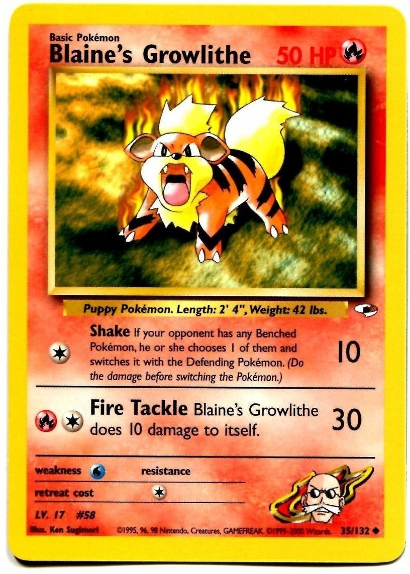 Blaine's Growlithe (35/132) [Gym Heroes Unlimited] | GnG Games