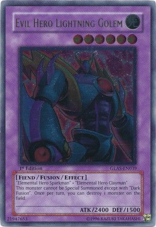 Evil Hero Lightning Golem (UTR) [GLAS-EN039] Ultimate Rare | GnG Games