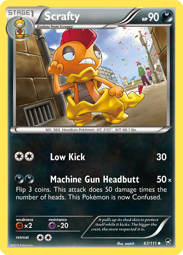 Scrafty (67/111) [XY: Furious Fists] | GnG Games