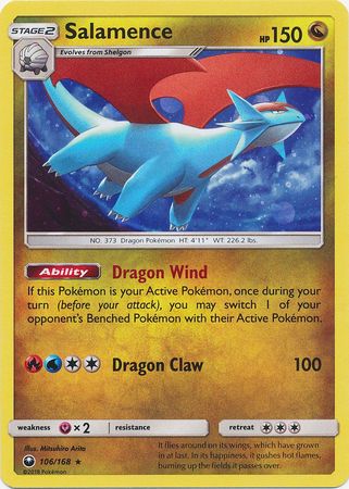 Salamence (106/168) (Cosmos Holo) [Sun & Moon: Celestial Storm] | GnG Games