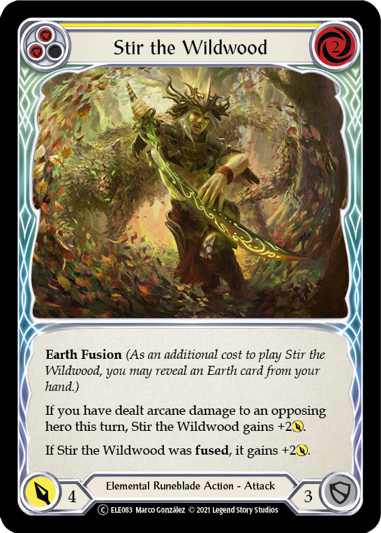 Stir the Wildwood (Yellow) [U-ELE083] Unlimited Rainbow Foil | GnG Games