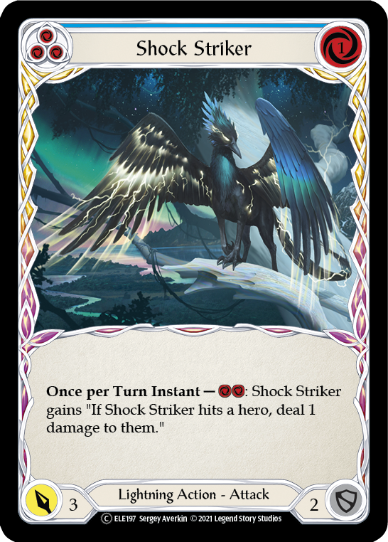 Shock Striker (Blue) [U-ELE197] Unlimited Rainbow Foil | GnG Games