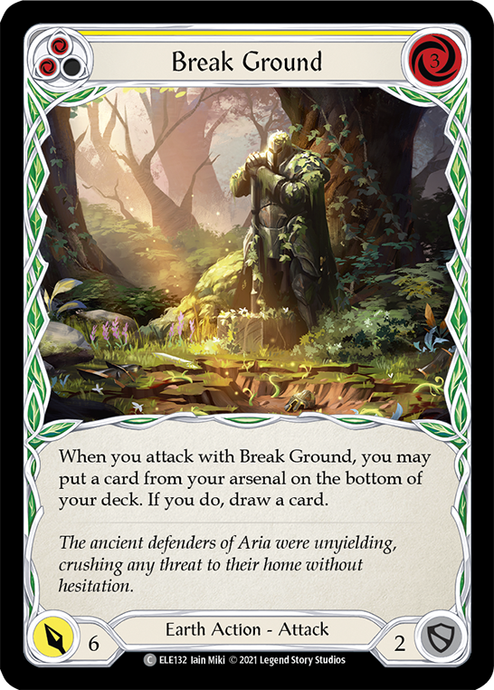 Break Ground (Yellow) [ELE132] (Tales of Aria)  1st Edition Rainbow Foil | GnG Games