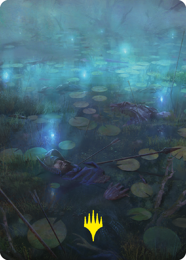 The Dead Marshes Art Card (Gold-Stamped Signature) [The Lord of the Rings: Tales of Middle-earth Art Series] | GnG Games