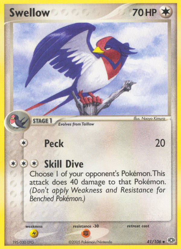 Swellow (41/106) [EX: Emerald] | GnG Games