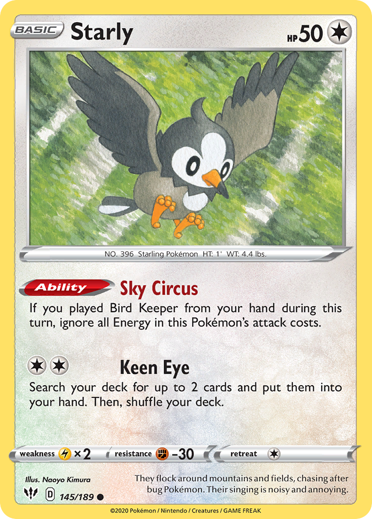 Starly (145/189) [Sword & Shield: Darkness Ablaze] | GnG Games