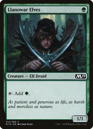 Llanowar Elves [Core Set 2019] | GnG Games