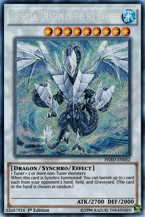 Trishula, Dragon of the Ice Barrier [HSRD-EN052] Secret Rare | GnG Games