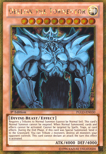 Obelisk the Tormentor [PGLD-EN030] Gold Secret Rare | GnG Games