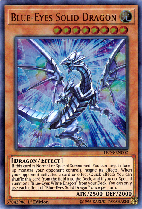 Blue-Eyes Solid Dragon [LED3-EN002] Ultra Rare | GnG Games