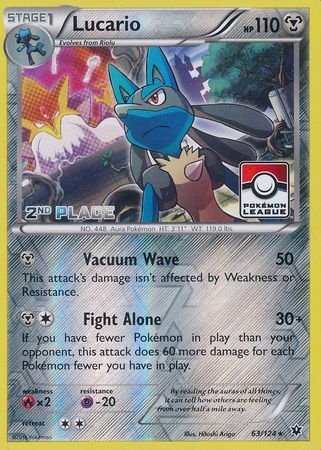 Lucario (63/124) (League Promo 2nd Place) [XY: Fates Collide] | GnG Games