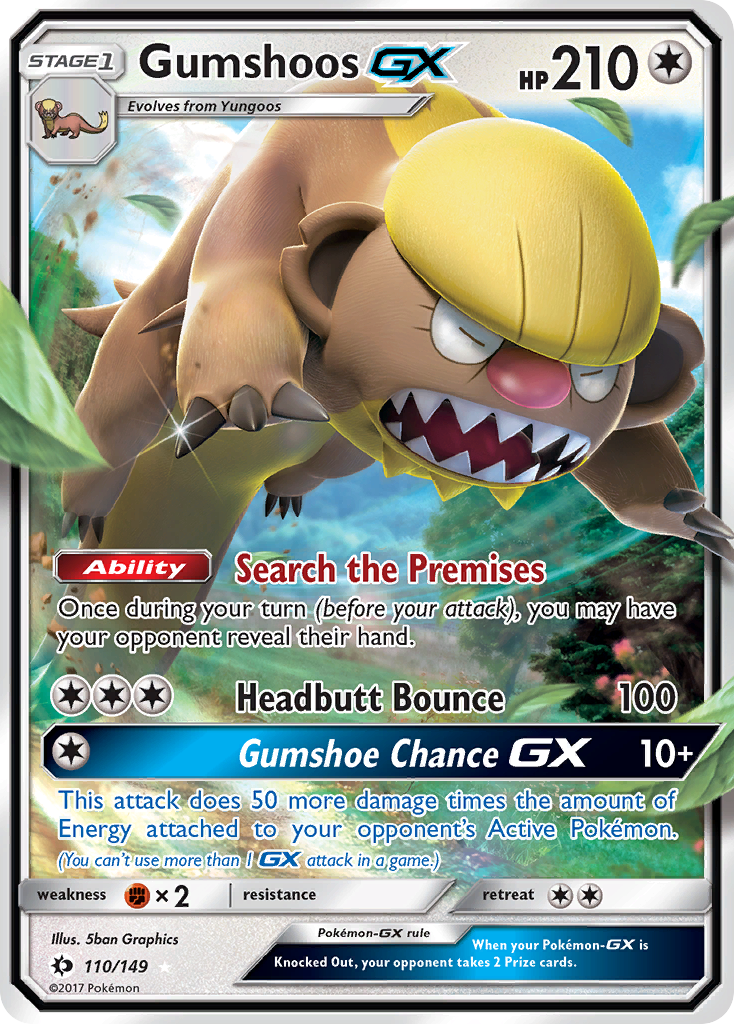 Gumshoos GX (110/149) [Sun & Moon: Base Set] | GnG Games