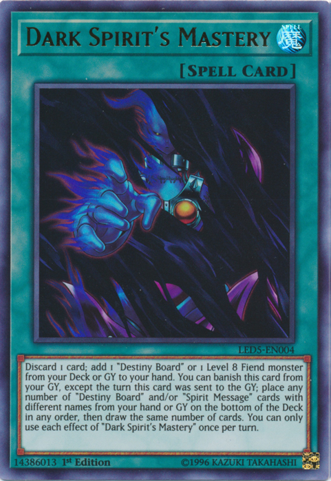 Dark Spirit's Mastery [LED5-EN004] Ultra Rare | GnG Games