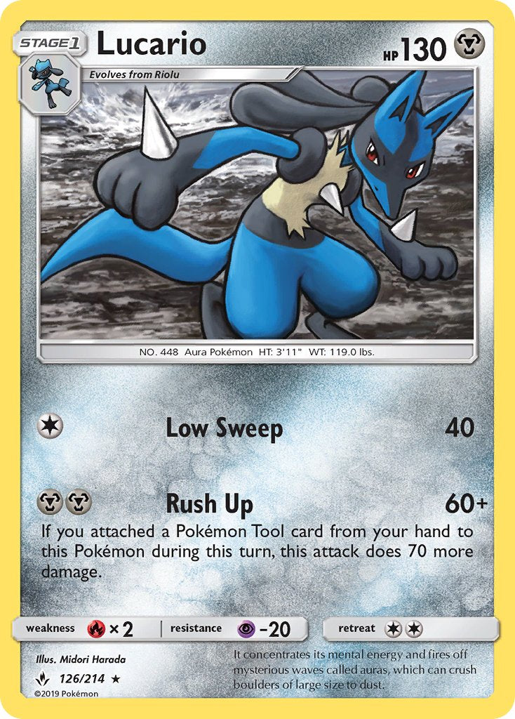 Lucario (126/214) (Theme Deck Exclusive) [Sun & Moon: Unbroken Bonds] | GnG Games