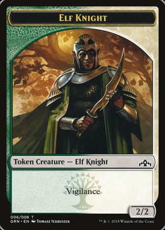 Elf Knight Token [Guilds of Ravnica Tokens] | GnG Games
