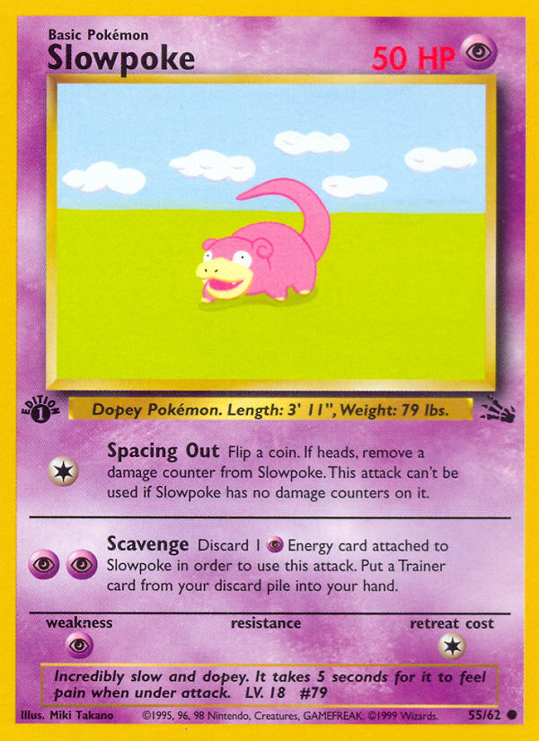 Slowpoke (55/62) [Fossil 1st Edition] | GnG Games