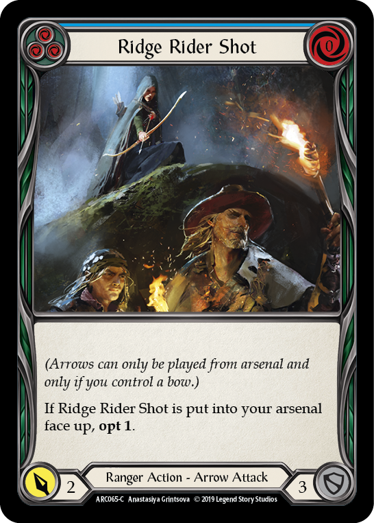 Ridge Rider Shot (Blue) [ARC065-C] 1st Edition Rainbow Foil | GnG Games