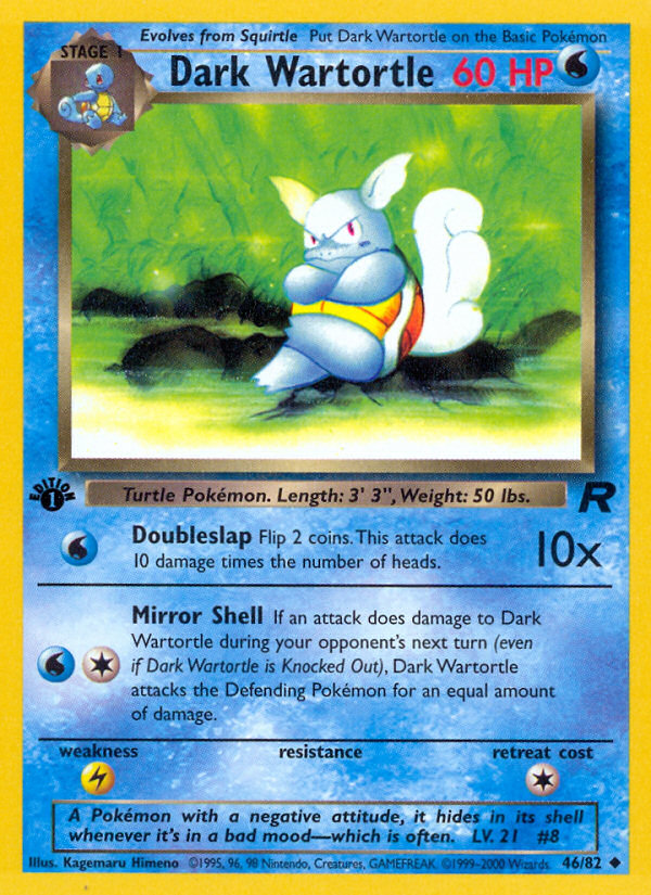 Dark Wartortle (46/82) [Team Rocket 1st Edition] | GnG Games