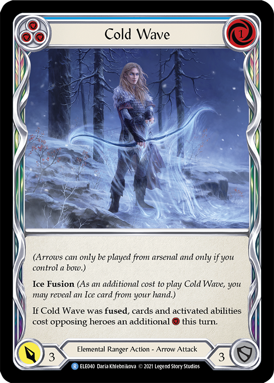 Cold Wave (Blue) [ELE040] (Tales of Aria)  1st Edition Rainbow Foil | GnG Games