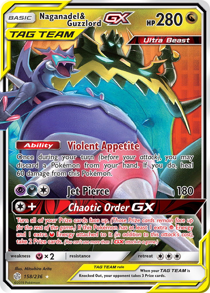 Naganadel & Guzzlord GX (158/236) [Sun & Moon: Cosmic Eclipse] | GnG Games