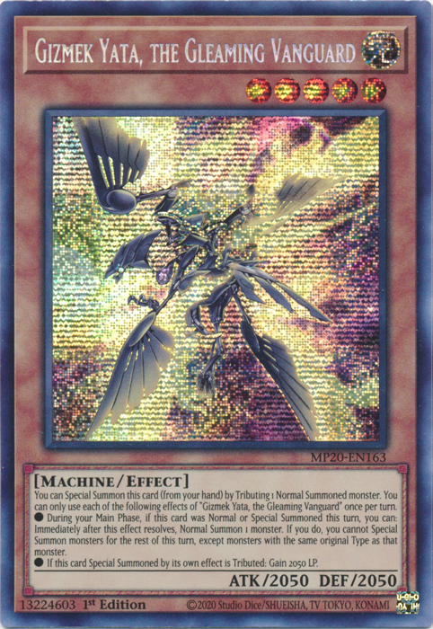 Gizmek Yata, the Gleaming Vanguard [MP20-EN163] Prismatic Secret Rare | GnG Games