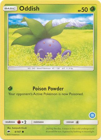 Oddish (4/147) (Deck Exclusive #11) [Sun & Moon: Trainer Kit - Alolan Ninetales] | GnG Games